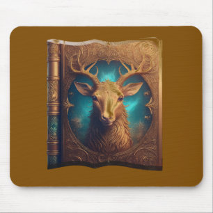 Leather Bound Copy Of A Deer Hunting Guide Mouse Pad