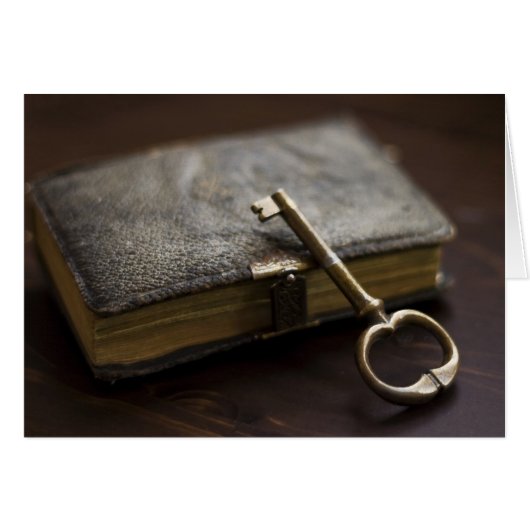 Leather Bound Diary Under Lock and Key Cards (Front Horizontal)