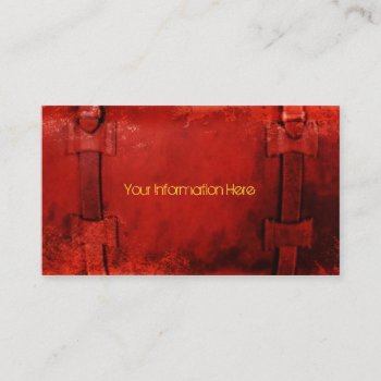 Leather Bound Distressed Business Card by duhlar at Zazzle