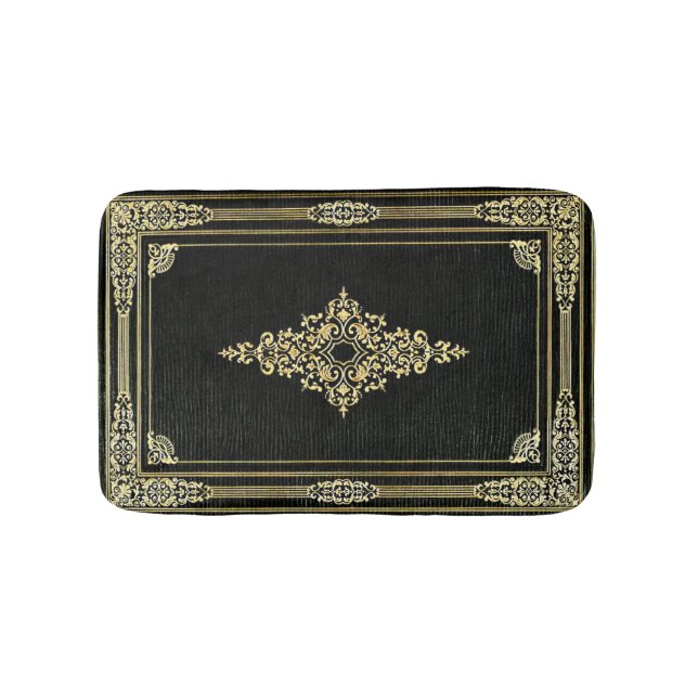 Leather Bound Grunge Book Bathroom Mat (Front)