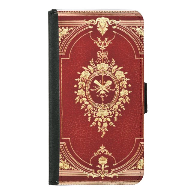 Leather Bound Grunge Book Samsung Galaxy Wallet Case (Front)