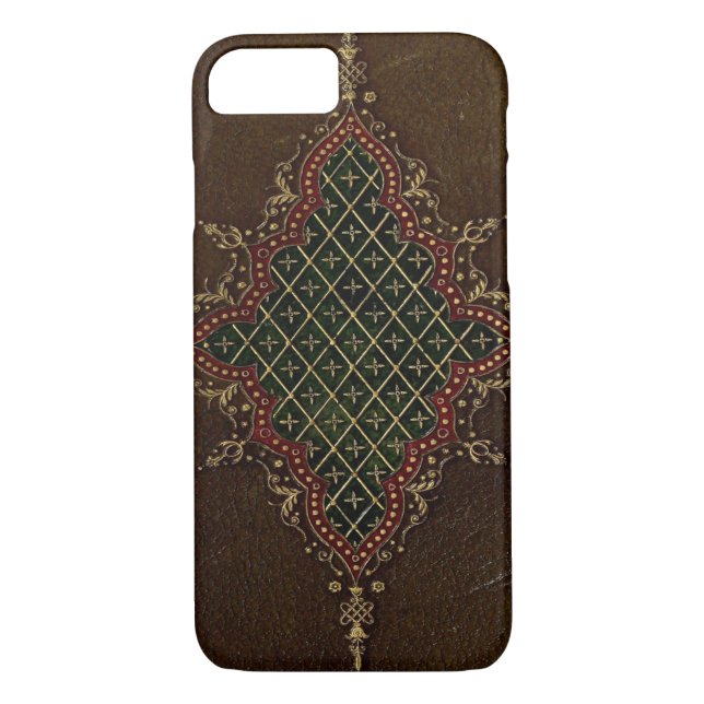 Leather Bound Grunge Book Texture Case-Mate iPhone Case (Back)