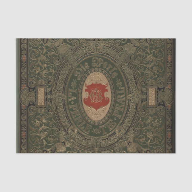 Leather Bound Grunge Book Tissue Paper (Front)