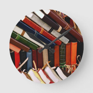 Leather-Bound Journals Round Clock