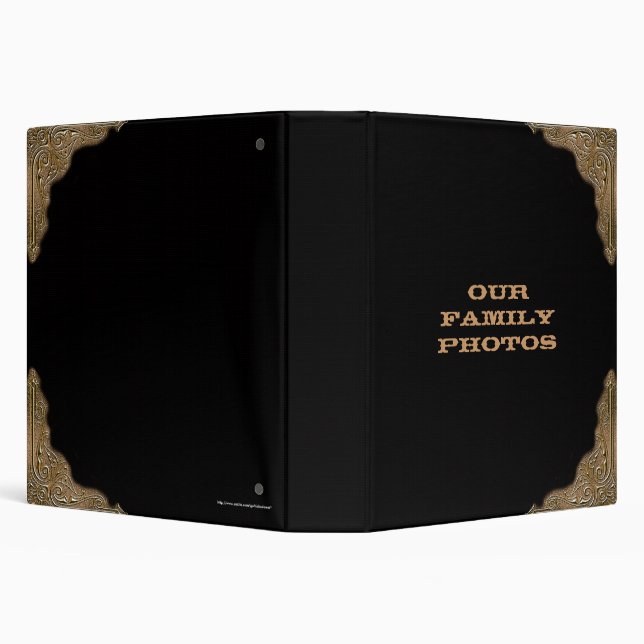 Leather Bracket Vintage Faux Print Binder (Background)