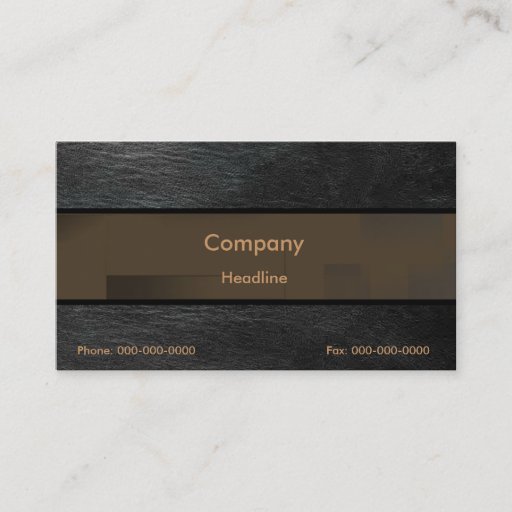 Customizable Leather Business Card