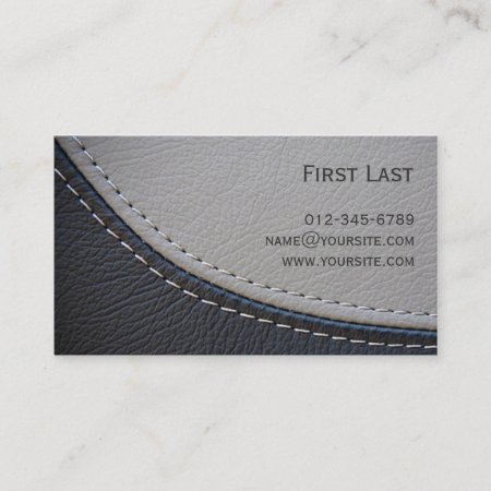 Leather. Business Card