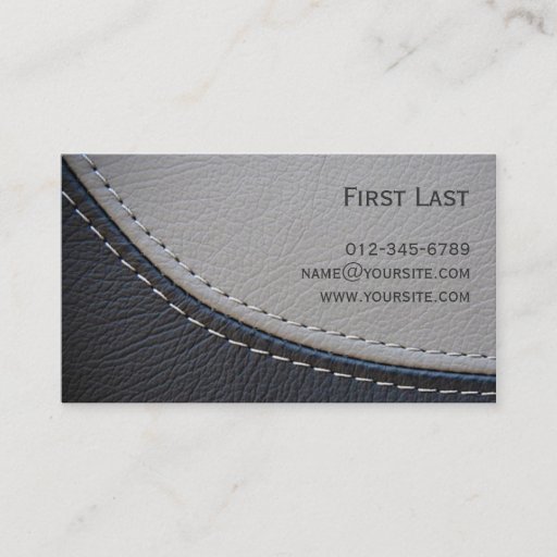 Customizable Leather. Business Card Templates