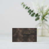 Leather Business Card Brown Bronze (Standing Front)