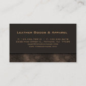 Leather Business Card Brown Bronze (Back)