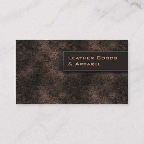 Leather Business Card Brown Bronze