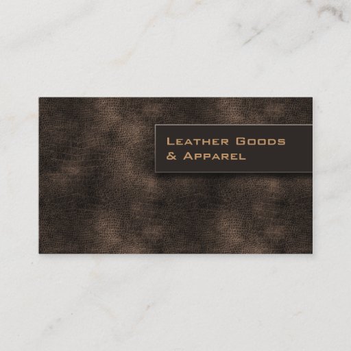 Customizable Leather Business Card Brown Bronze