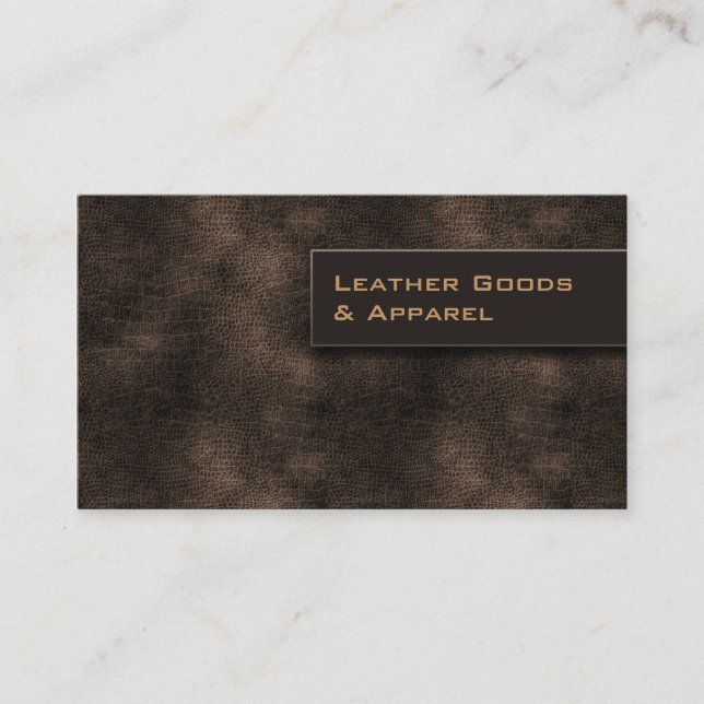 Leather Business Card Brown Bronze (Front)