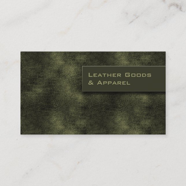 Leather Business Card Green (Front)