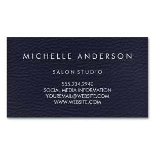 Leather Business Card Magnet