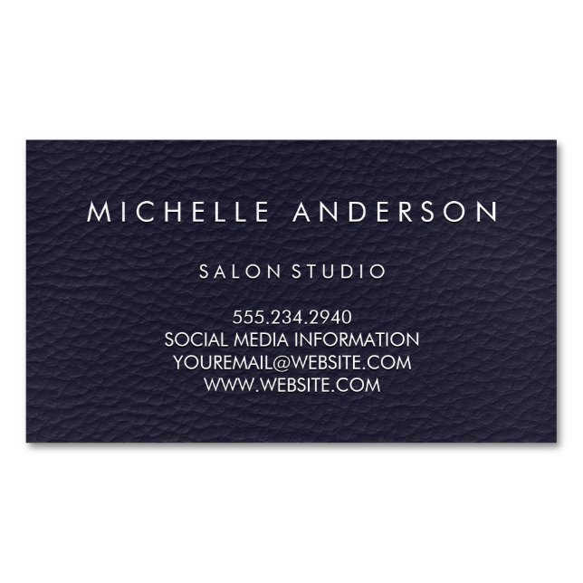 Leather Business Card Magnet (Front)