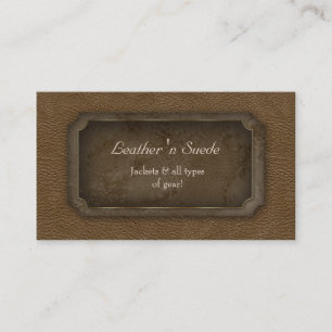 Leather Business Card 'n Suede Brown