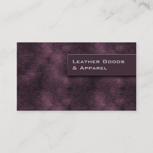 Leather Business Card Purple