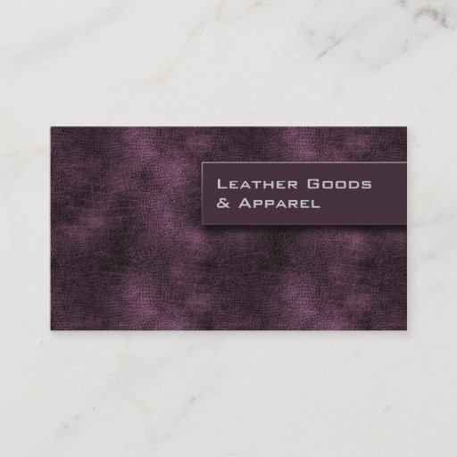 Customizable Leather Business Card Purple