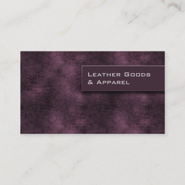 Leather Business Card Purple (Front)