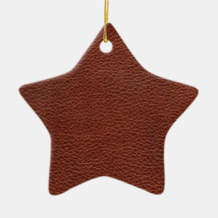 Leather Ceramic Star Ornament