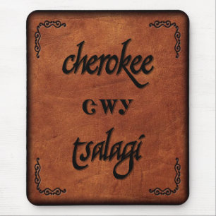 Leather Cherokee - Tsalagi Mouse Pad