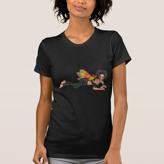 Leather-Clad Rainbow Wing Biker Pixie 3D T-Shirt