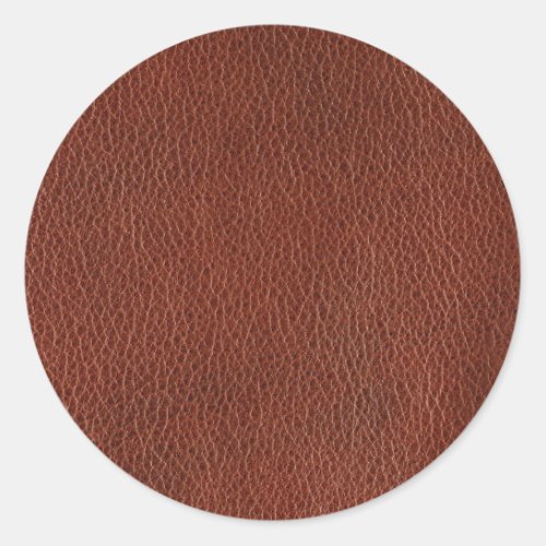 Leather Classic Round Sticker