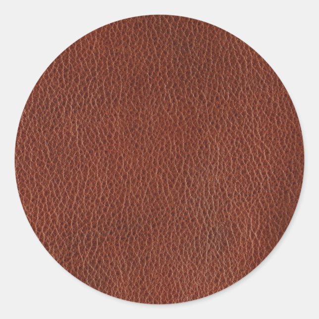 Leather Classic Round Sticker (Front)