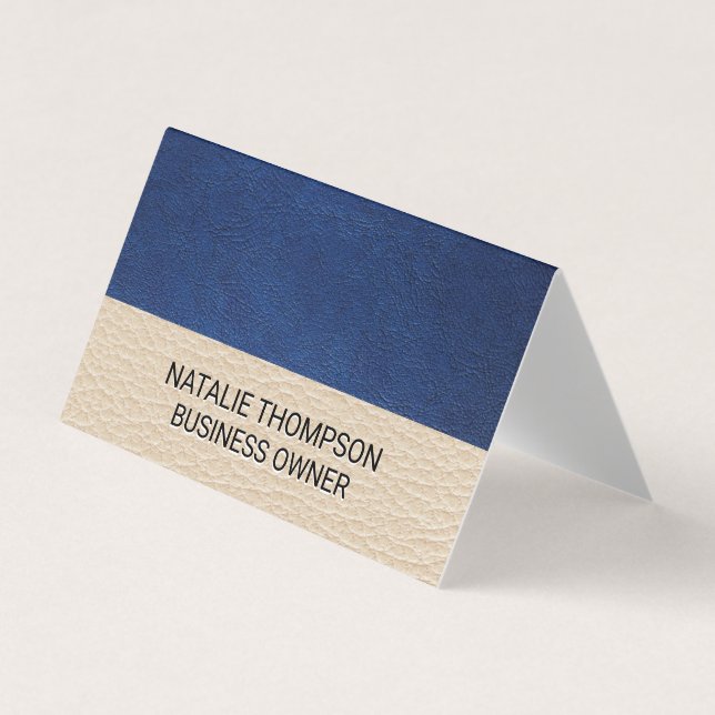 Leather Color Block Business Card (Front)