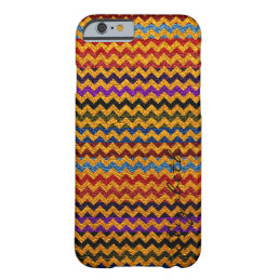 Leather Colorful Chevron Stripes Pattern #3 Barely There iPhone 6 Case