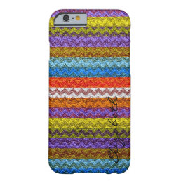 Leather Colorful Chevron Stripes Pattern Barely There iPhone 6 Case