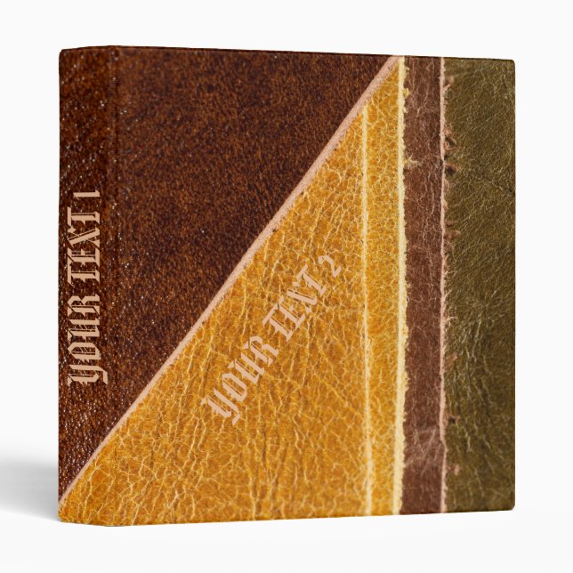 leather composition 3 ring binder (Front/Spine)