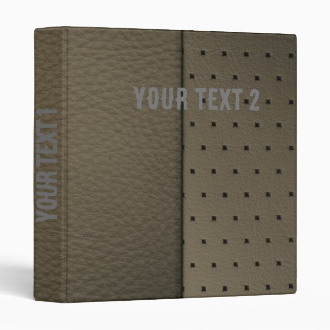 leather composition 3 ring binder (Front/Spine)