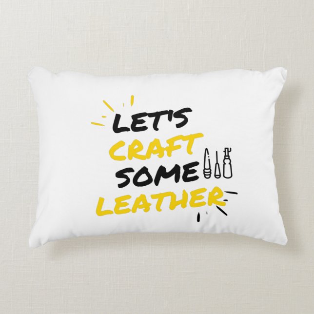 Leather crafting accent pillow (Front)