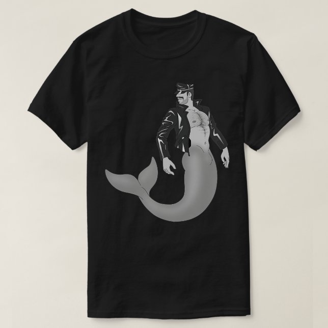 Leather Daddy Merman  T-Shirt (Design Front)