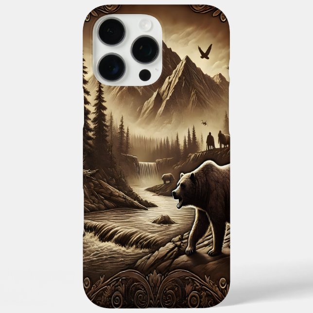 Leather Design Bear by River Case-Mate iPhone Case (Back)