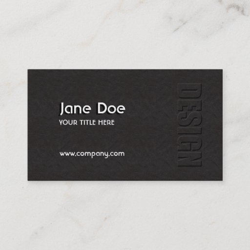 Customizable Leather Design Business Card