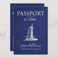 Leather Dubai Passport Save the Date