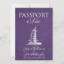 Leather Dubai Passport Wedding Save the Date Invitation