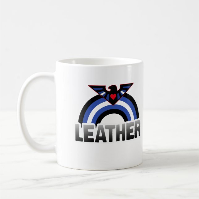 Leather Eagle Pride Coffee Mug (Left)