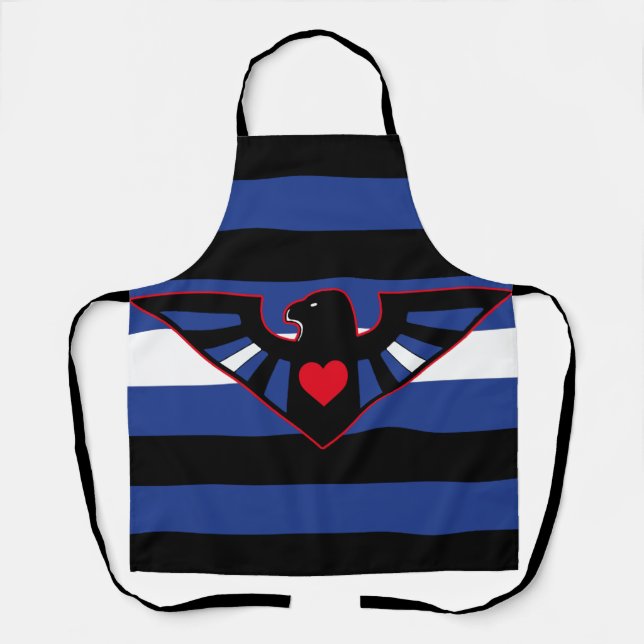 Leather Eagle Pride Flag Apron (Front)