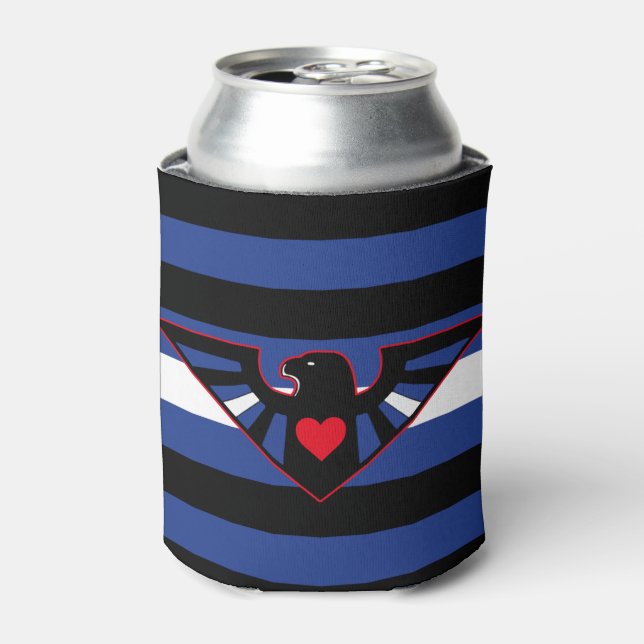 Leather Eagle Pride Flag Can Cooler (Can Front)