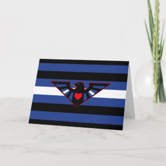 Leather Eagle Pride Flag Card