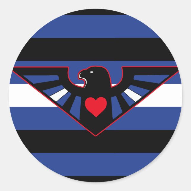 Leather Eagle Pride Flag Classic Round Sticker (Front)