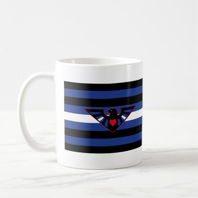 Leather Eagle Pride Flag Coffee Mug (Left)