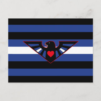 Leather Eagle Pride Flag Postcard