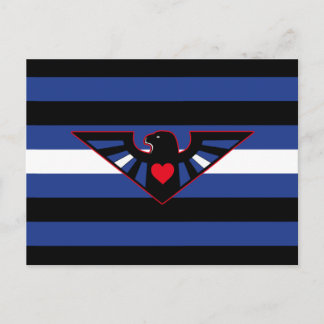 Leather Eagle Pride Flag Postcard