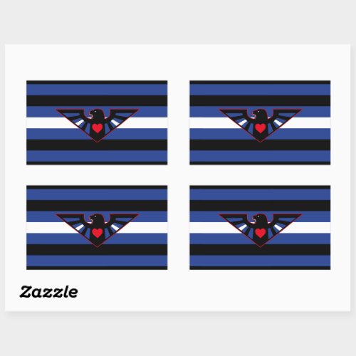 Leather Eagle Pride Flag Rectangular Sticker