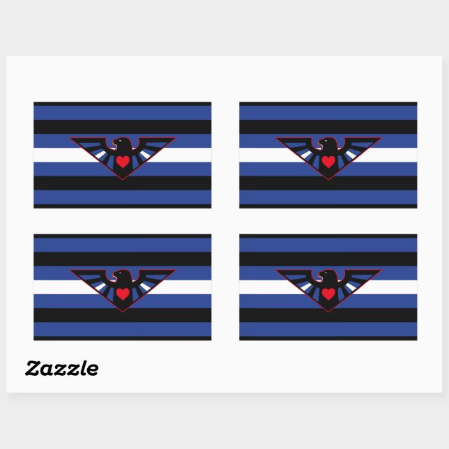 Leather Eagle Pride Flag Rectangular Sticker (Sheet)